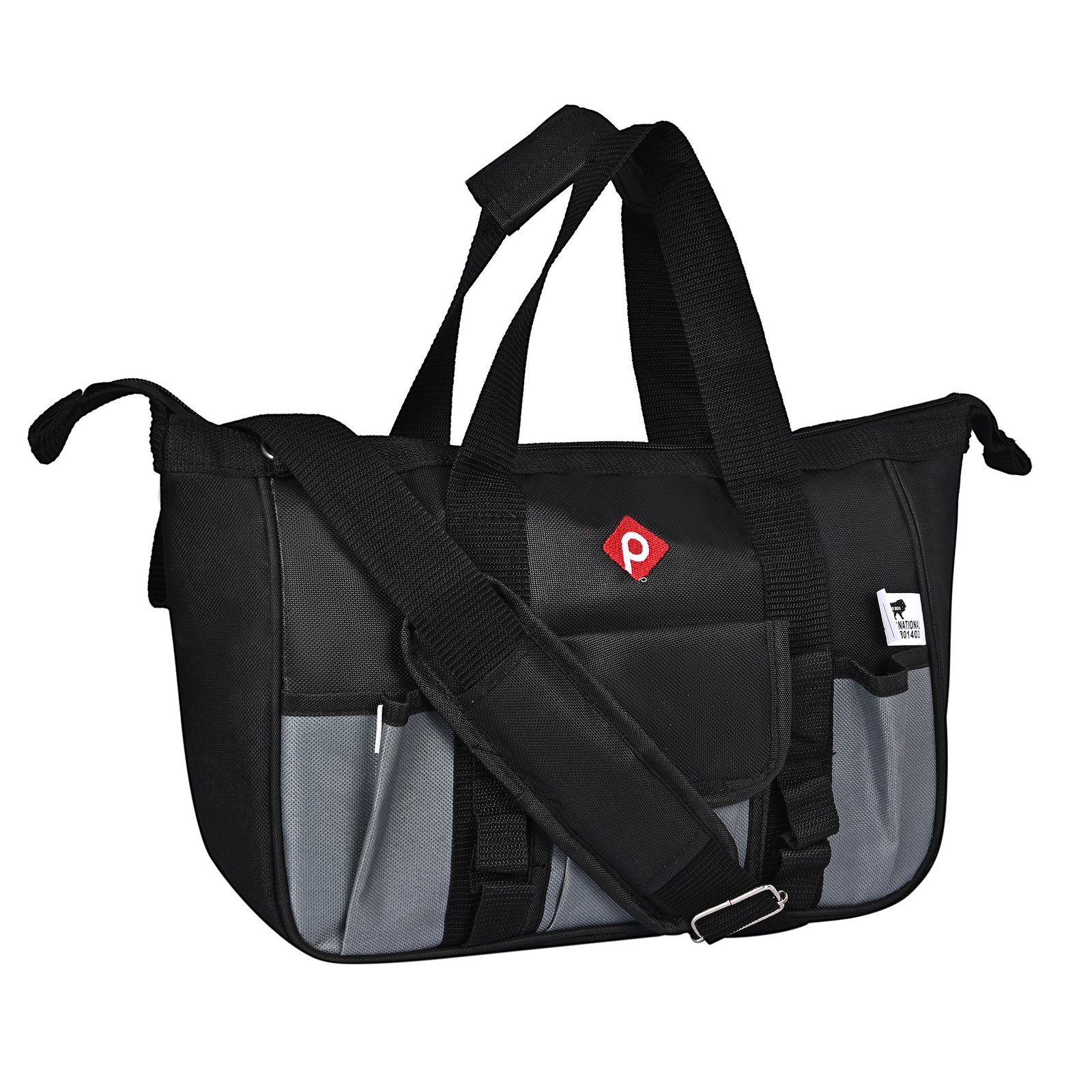 PAHAL 13 Inch Heavy Duty Tool Bag | Waterproof Nylon Tool Organizer with 15 Pockets | Professional Tool Carry Bag for Electrician, Mechanic, Plumber, Technician & Carpenter | Portable Compact Tool Bag