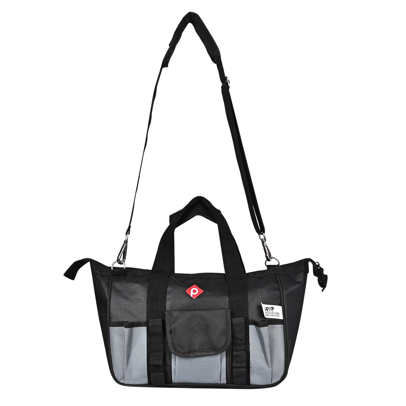PAHAL 13 Inch Heavy Duty Tool Bag | Waterproof Nylon Tool Organizer with 15 Pockets | Professional Tool Carry Bag for Electrician, Mechanic, Plumber, Technician & Carpenter | Portable Compact Tool Bag view 2