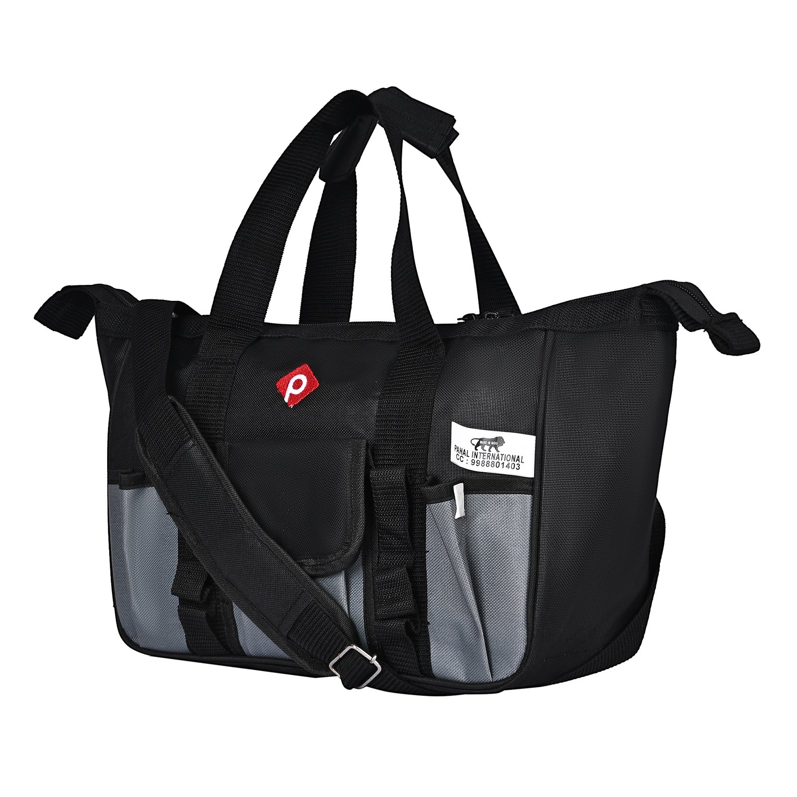 PAHAL 13 Inch Heavy Duty Tool Bag | Waterproof Nylon Tool Organizer with 15 Pockets | Professional Tool Carry Bag for Electrician, Mechanic, Plumber, Technician & Carpenter | Portable Compact Tool Bag view 4