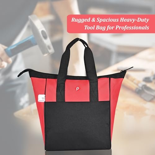 PAHAL 11 Inch Portable Compact Tool Bag (Red/Black) view 7