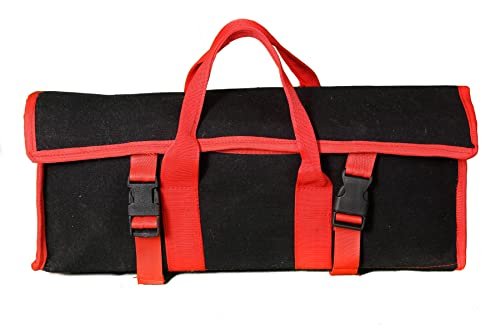 PAHAL 18 Inch Canvas Single-Compartment Tool Bag with 2 Pockets (Black/Red) view 2