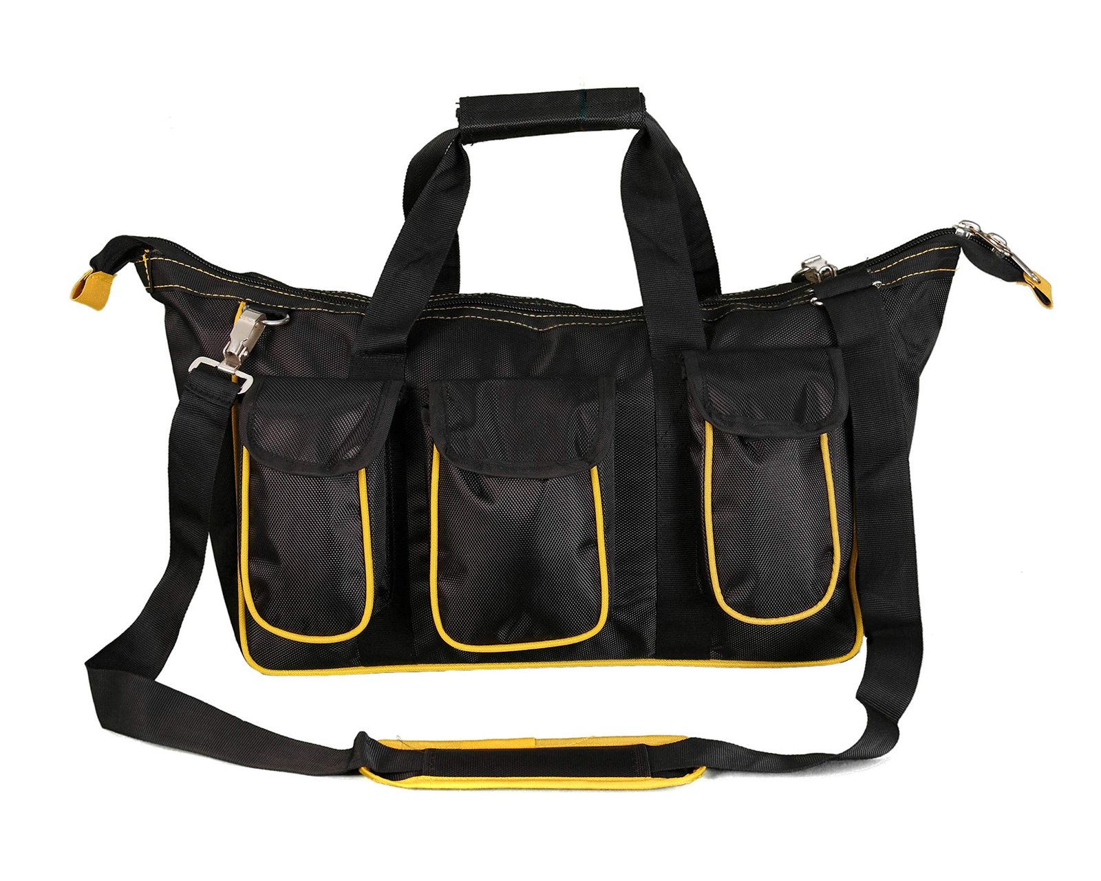 PAHAL 16 Inch Tactical Heavy Duty Tool Bag with Shoulder Strap (Black/Yellow)