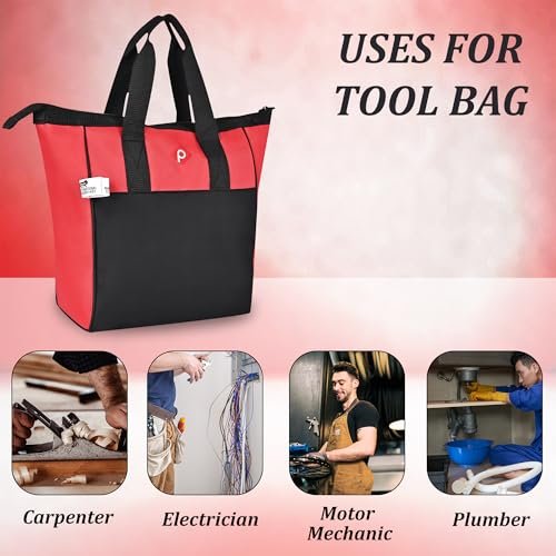 PAHAL 11 Inch Portable Compact Tool Bag (Red/Black) view 5