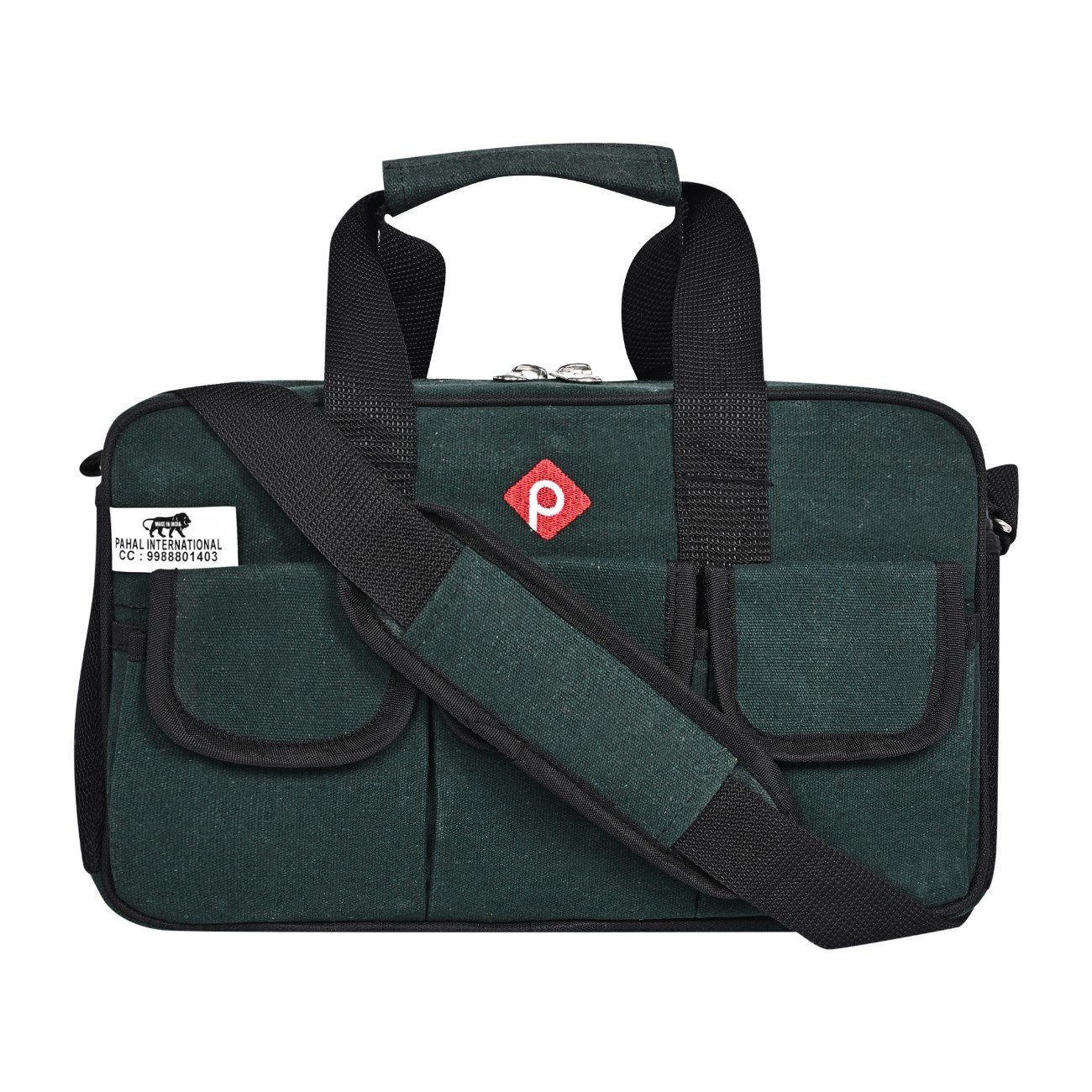 PAHAL Heavy Duty Canvas Tool Bag | Waterproof Tarpaulin Tool Storage Organizer with 16 Pockets | Durable Tool Carry Bag for Electrician, Technician, Plumber & Mechanic view 4