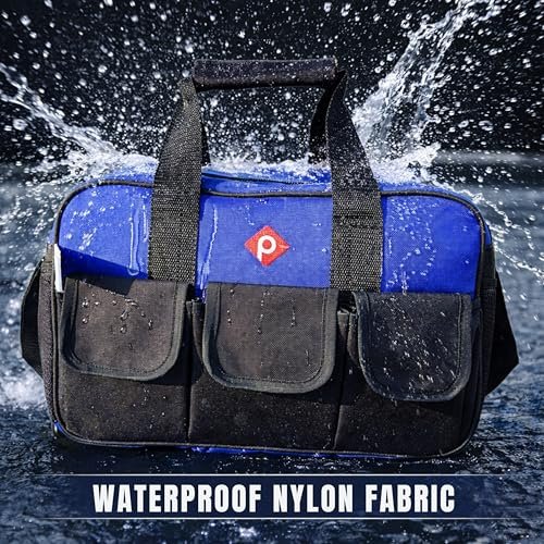 PAHAL 13 Inch Waterproof Nylon Tool Bag with 14 Pockets (Blue) view 4