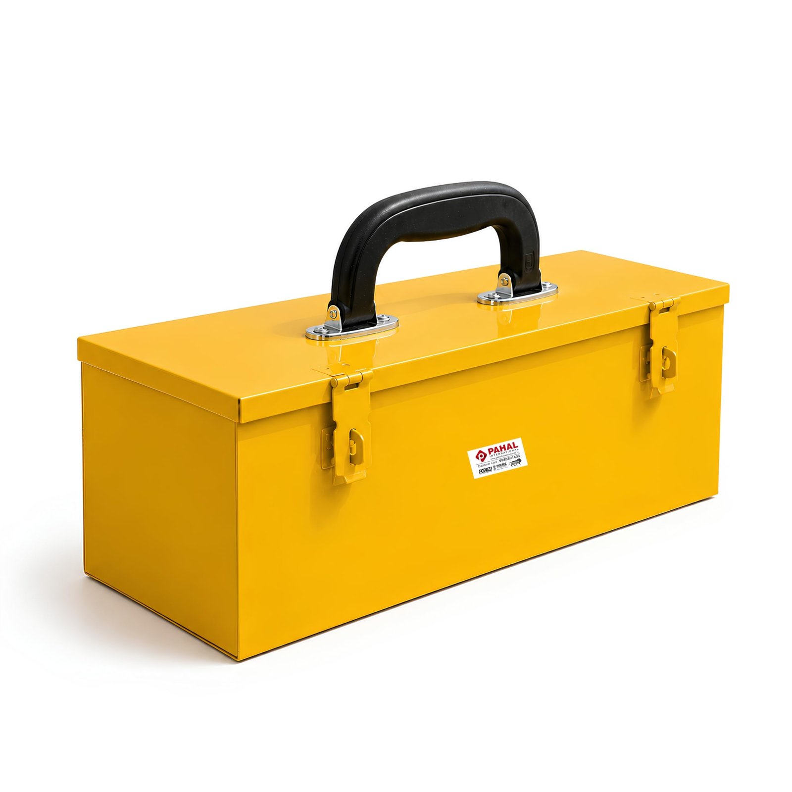 PAHAL 16 Inch Heavy Duty Metal Tool Box (Yellow)