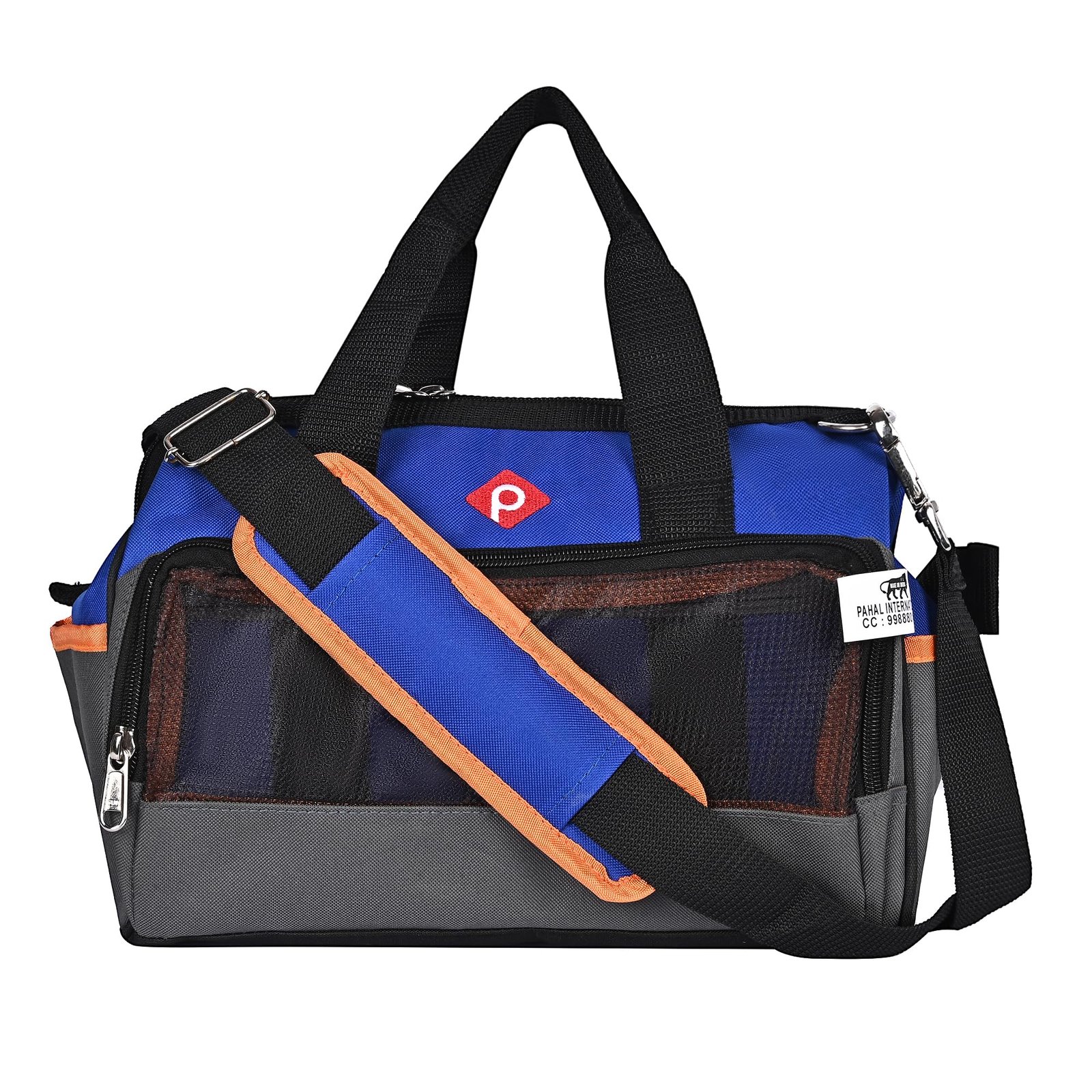 PAHAL 12 Inch Multipurpose Water-Resistant Tool Storage Bag (Blue/Black)
