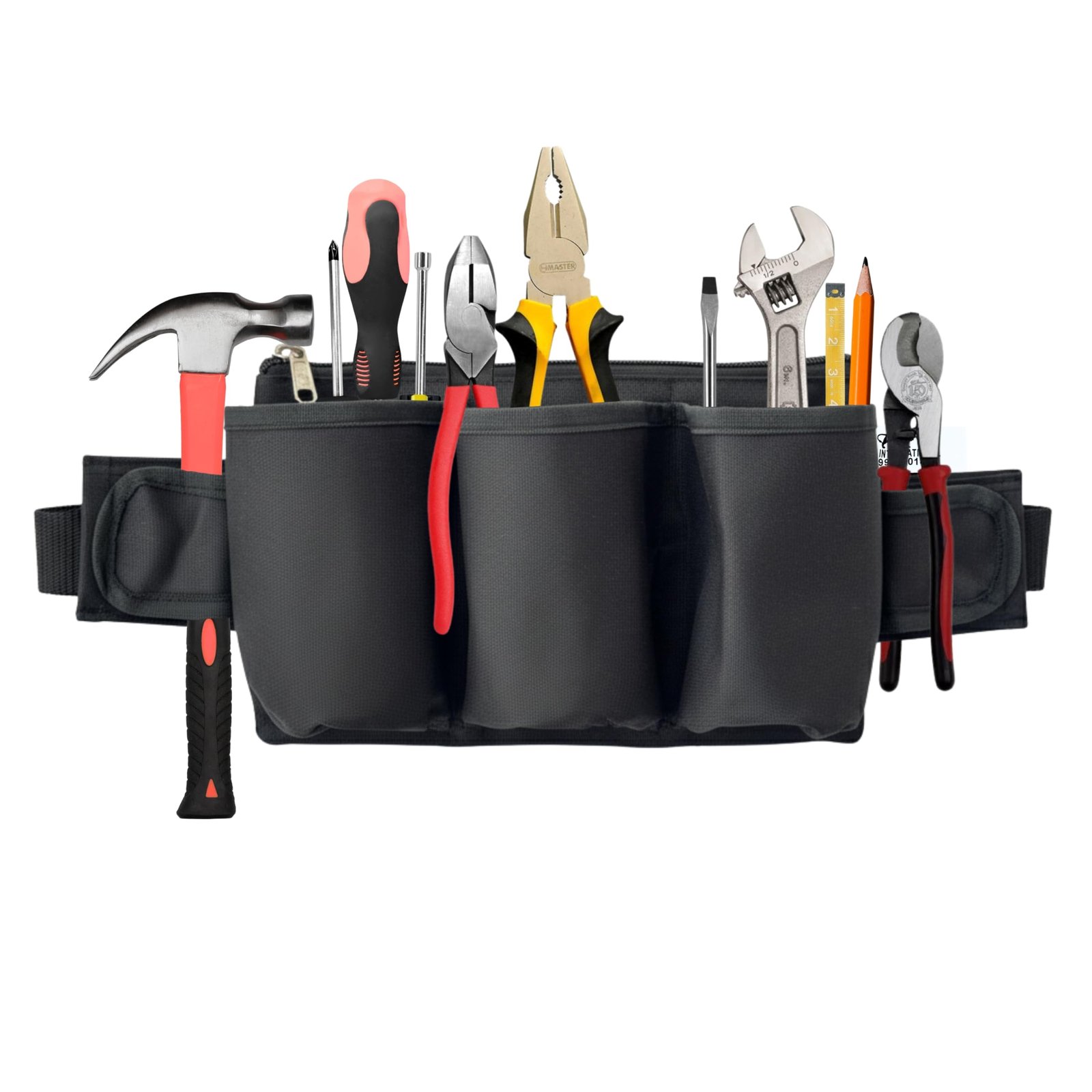 PAHAL Infantry Utility Tool Belt with 3 Pockets (Black)