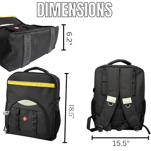 PAHAL Titan Max 19 Inch Heavy Duty Tool Backpack (Yellow/Black) view 3