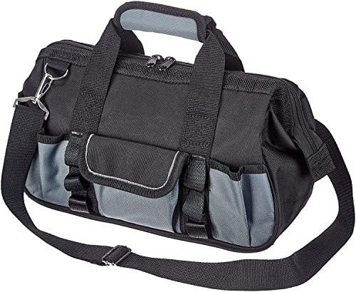 PAHAL 13 Inch Waterproof Nylon Tool Bag with 15 Pockets (Black/Grey) view 2