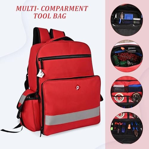 PAHAL 19 Inch Medical First Aid Kit Backpack (Red) view 4