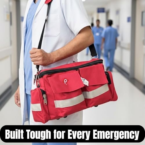 PAHAL Multi-Function Large Medicine & Emergency Doctor Kit Bag (Red) view 4