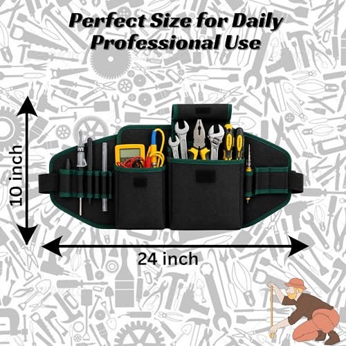 PAHAL Rapid Response Heavy Duty Tool Belt, Adjustable (Green/Black) view 6