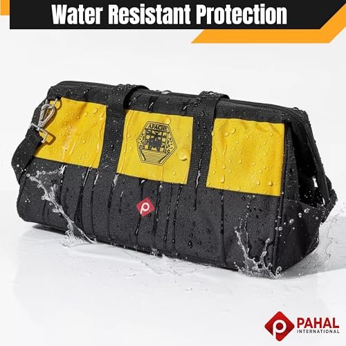 PAHAL APACHE 18 Inch Tool Bag, Multipurpose Water-Resistant (Yellow/Black) view 6