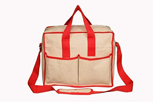 PAHAL Heavy Duty Canvas Tool Bag with 4 Pockets (White) view 3
