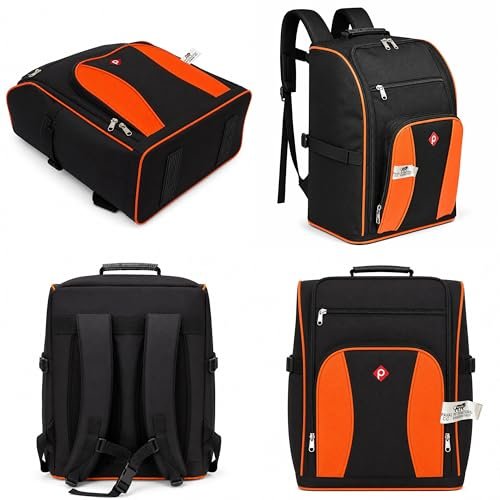 PAHAL Professional Heavy Duty Tool Backpack (Black/Orange) view 4