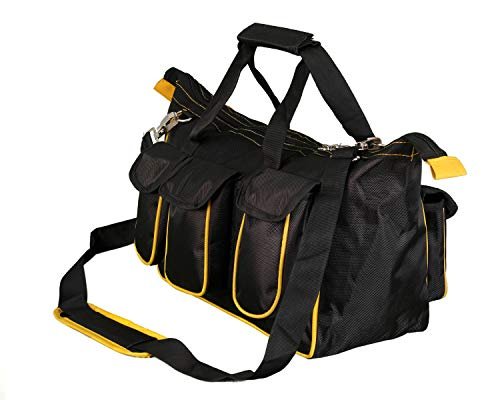 PAHAL 16 Inch Tactical Heavy Duty Tool Bag with Shoulder Strap (Black/Yellow) view 3