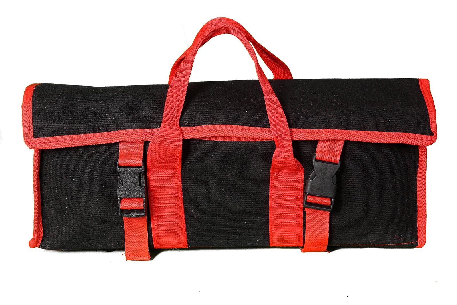PAHAL 18 Inch Canvas Single-Compartment Tool Bag with 2 Pockets (Black/Red)