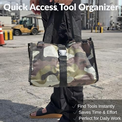 PAHAL Roll-Up Waterproof Nylon Wrench Pouch with 5 Zipper Pockets (Army Camouflage) view 7