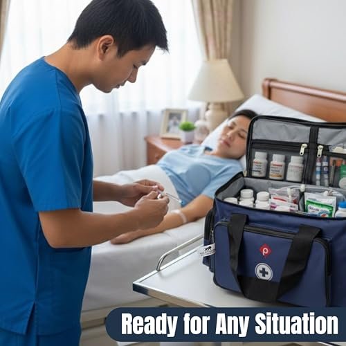 PAHAL 18 Inch Multi-Function Doctor First Aid Medical Bag (Blue) view 7
