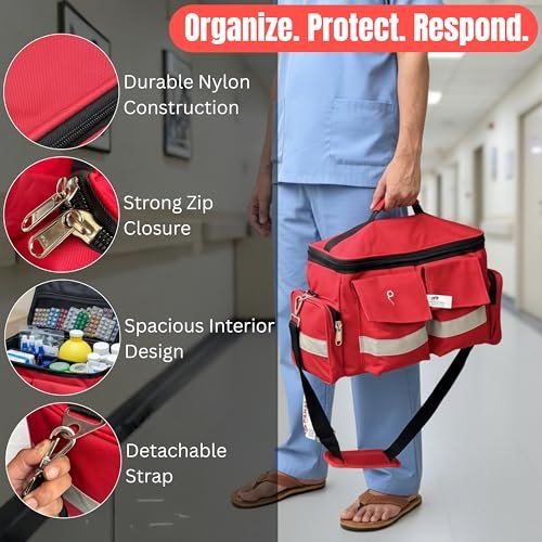 PAHAL Multi-Function Large Medicine & Emergency Doctor Kit Bag (Red) view 6
