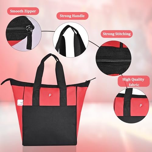 PAHAL 11 Inch Portable Compact Tool Bag (Red/Black) view 4