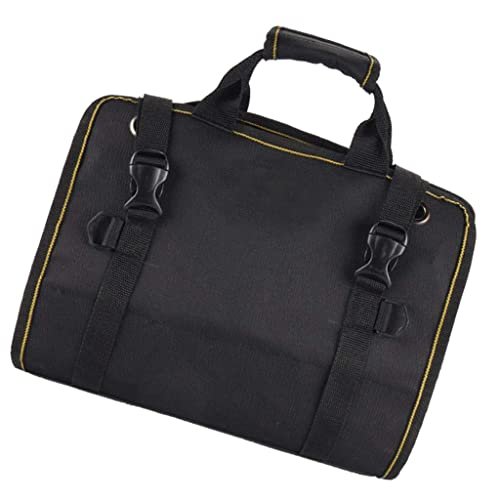 PAHAL Roll-Up Wrench Tool Pouch, Long, with Zipper Compartments (Black) view 4