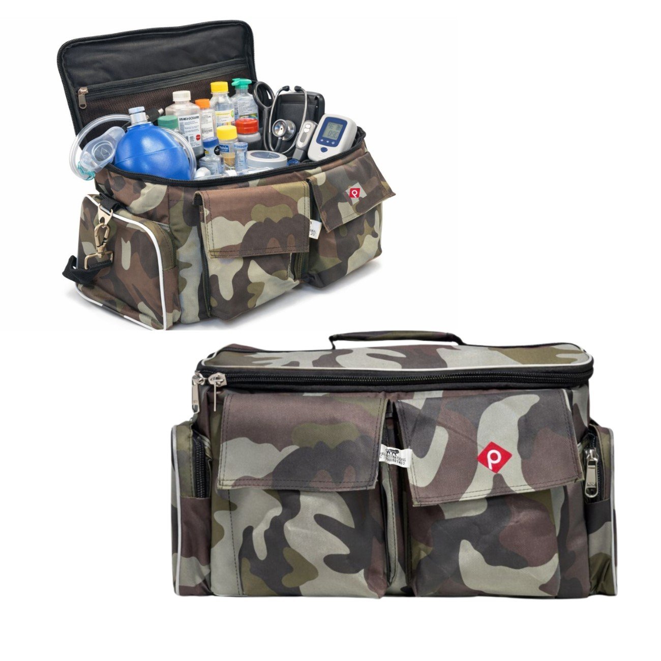 PAHAL 18 Inch Combat Medic First Aid Trauma Kit Bag | Heavy Duty Portable Medical Instrument & Vaccination Bag | 11 Pockets & 3 Compartments | Empty view 4