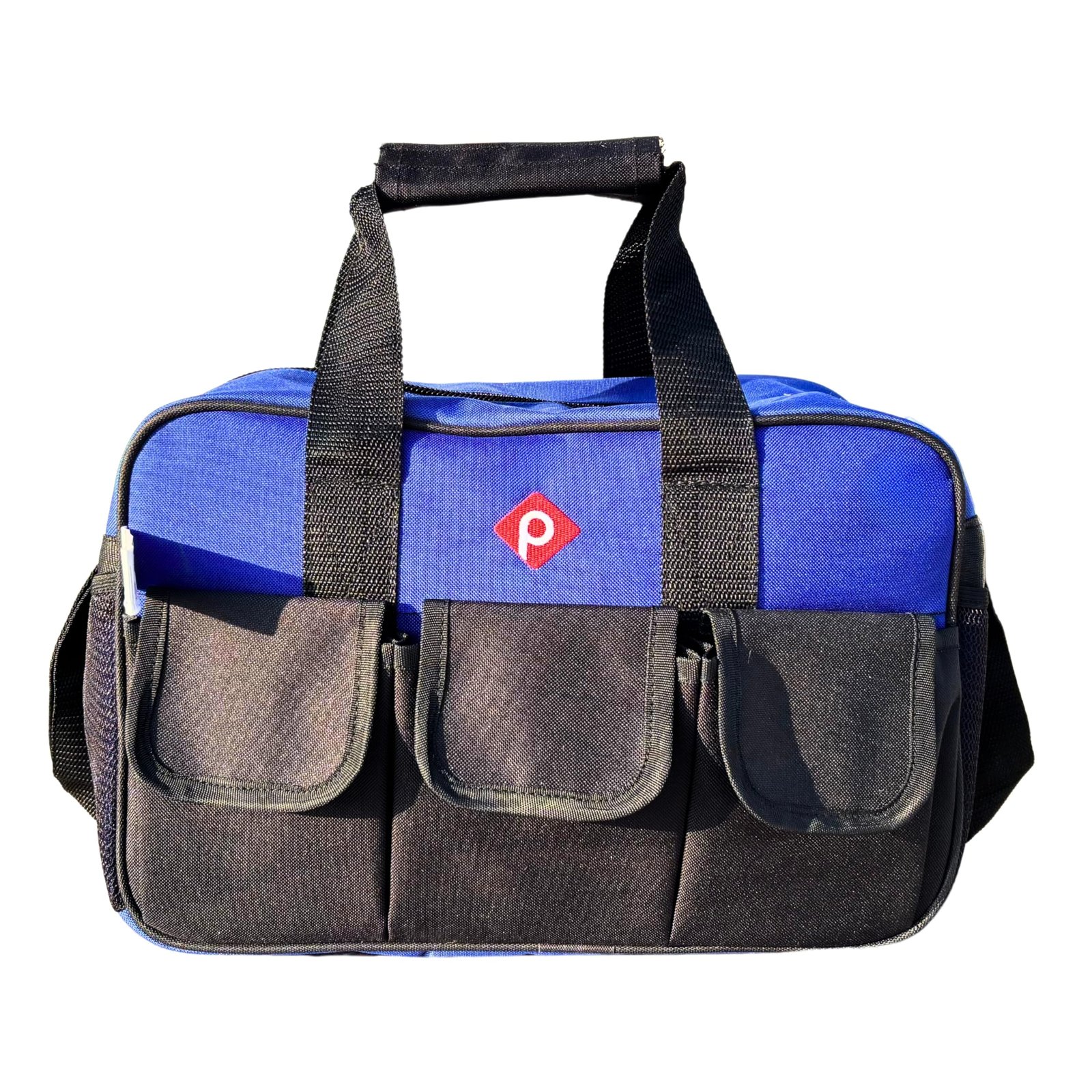 PAHAL 13 Inch Waterproof Nylon Tool Bag with 14 Pockets (Blue)