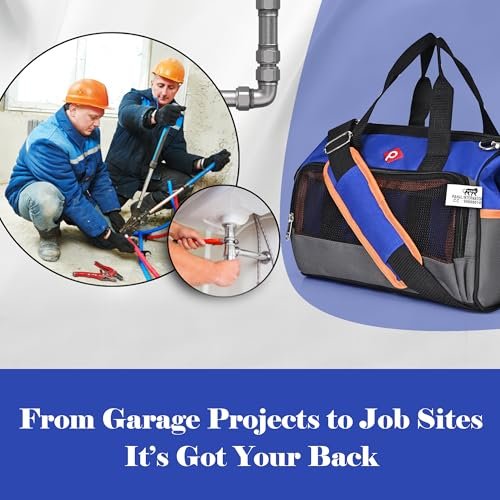 PAHAL 12 Inch Multipurpose Water-Resistant Tool Storage Bag (Blue/Black) view 6