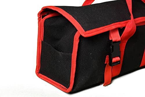 PAHAL 18 Inch Canvas Single-Compartment Tool Bag with 2 Pockets (Black/Red) view 3