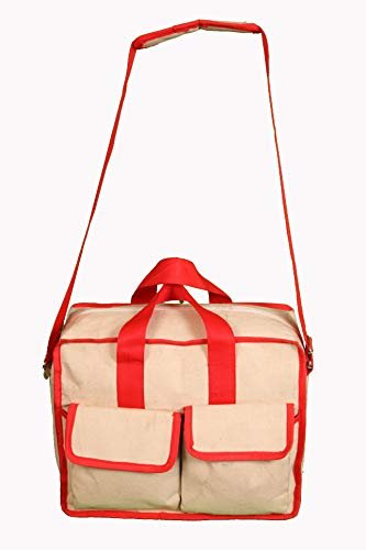 PAHAL Heavy Duty Canvas Tool Bag with 4 Pockets (White) view 4