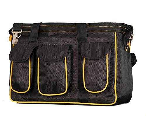 PAHAL 16 Inch Tactical Heavy Duty Tool Bag with Shoulder Strap (Black/Yellow) view 4