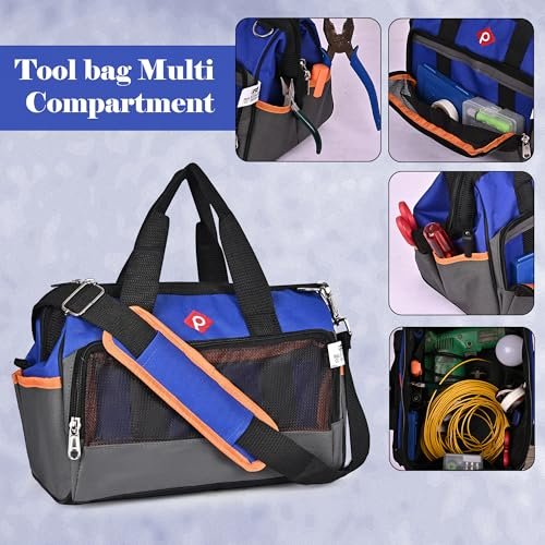 PAHAL 12 Inch Multipurpose Water-Resistant Tool Storage Bag (Blue/Black) view 5