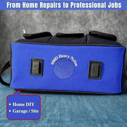 PAHAL 13 Inch Waterproof Nylon Tool Bag with 14 Pockets (Blue) view 5