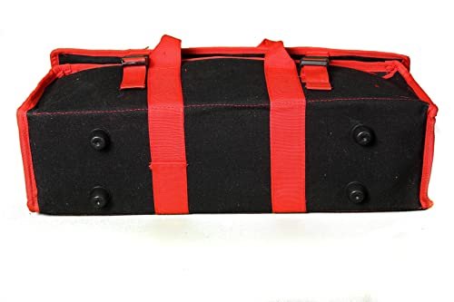 PAHAL 18 Inch Canvas Single-Compartment Tool Bag with 2 Pockets (Black/Red) view 6