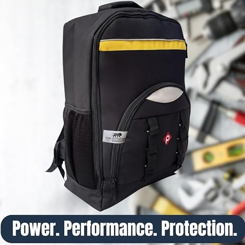 PAHAL Titan Max 19 Inch Heavy Duty Tool Backpack (Yellow/Black) view 4