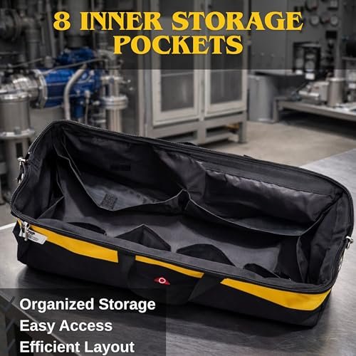 PAHAL APACHE 24 Inch Large Tool Bag, Wide Open Top (Yellow/Black) view 5