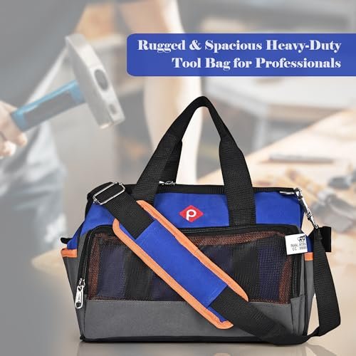 PAHAL 12 Inch Multipurpose Water-Resistant Tool Storage Bag (Blue/Black) view 8