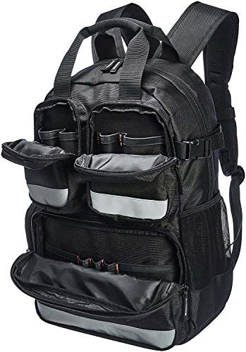 PAHAL Titan Pro 18 Inch Waterproof Nylon Tool Backpack (Black) view 3