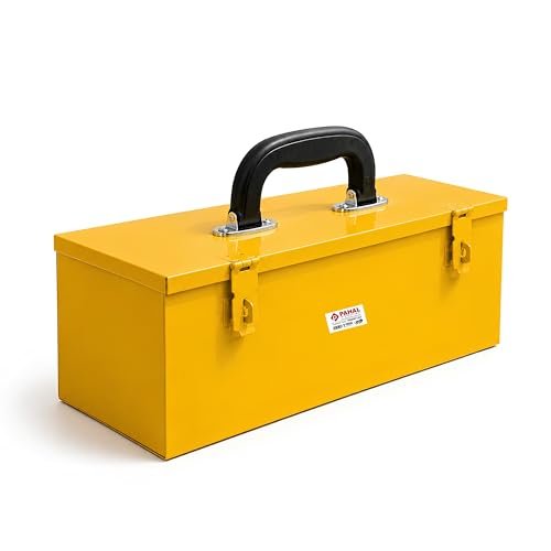 PAHAL 16 Inch Heavy Duty Metal Tool Box (Yellow) view 2