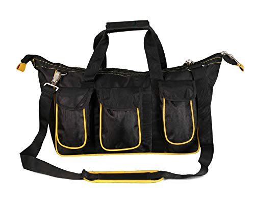 PAHAL 16 Inch Tactical Heavy Duty Tool Bag with Shoulder Strap (Black/Yellow) view 2