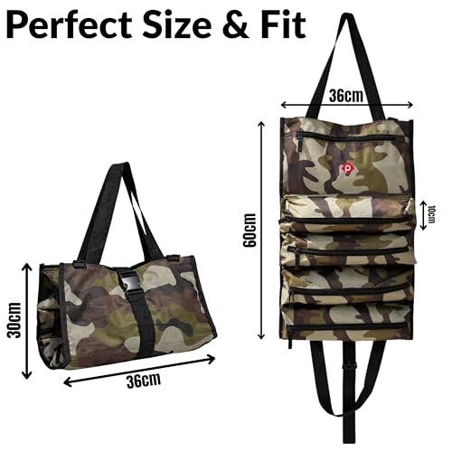 PAHAL Roll-Up Waterproof Nylon Wrench Pouch with 5 Zipper Pockets (Army Camouflage) view 4