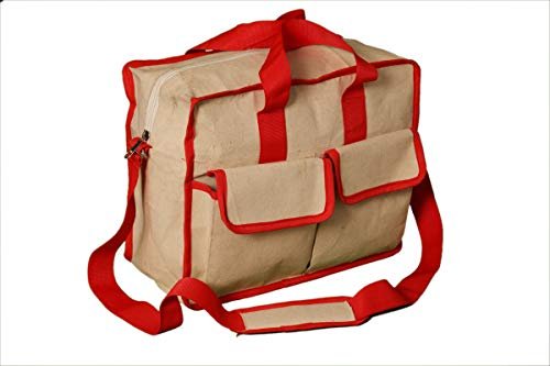 PAHAL Heavy Duty Canvas Tool Bag with 4 Pockets (White) view 2