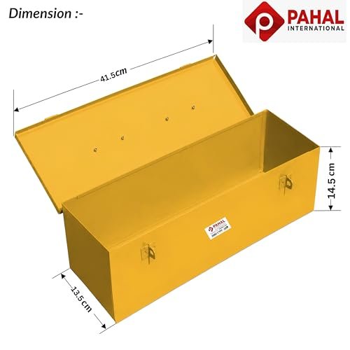 PAHAL 16 Inch Heavy Duty Metal Tool Box (Yellow) view 7
