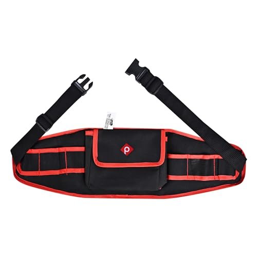 PAHAL 24 Inch Adjustable Nylon Tool Belt with 7 Pockets (Red/Black) view 2