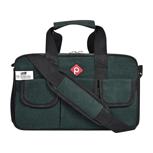 PAHAL Green Canvas Tarpaulin Waterproof Tool Bag with 16 Pockets view 2