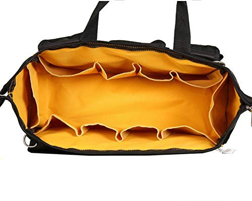 PAHAL 16 Inch Tactical Heavy Duty Tool Bag with Shoulder Strap (Black/Yellow) view 5