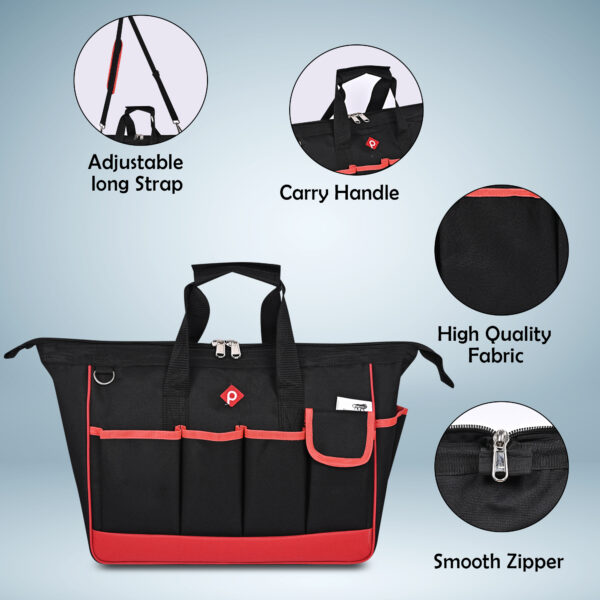 Pahal Nylon Tool Bag (Black, 16 inch)