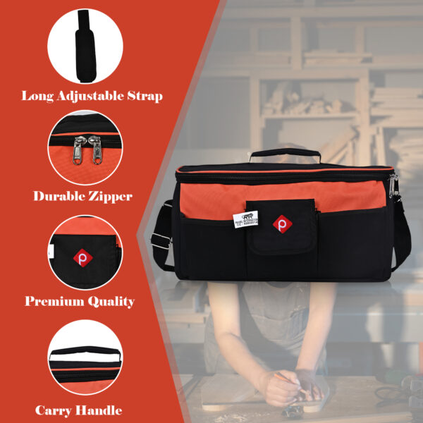 PAHAL Tool Bag Rectangular Wide Open Mouth,Heavy Duty Electrician,Mechanic,Carpanter, Ac Technician Heavy Duty Tool Bag - Image 13